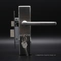 Europ standardstainless steel 304 lever handle lock with lock body and cylinder for timber door